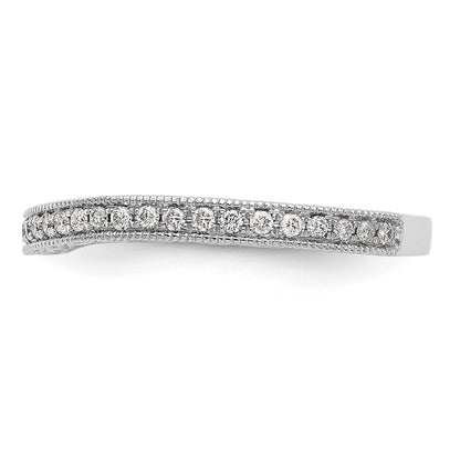 0.22ct. CZ Solid Real 14K White Gold Wedding Wedding Band Ring