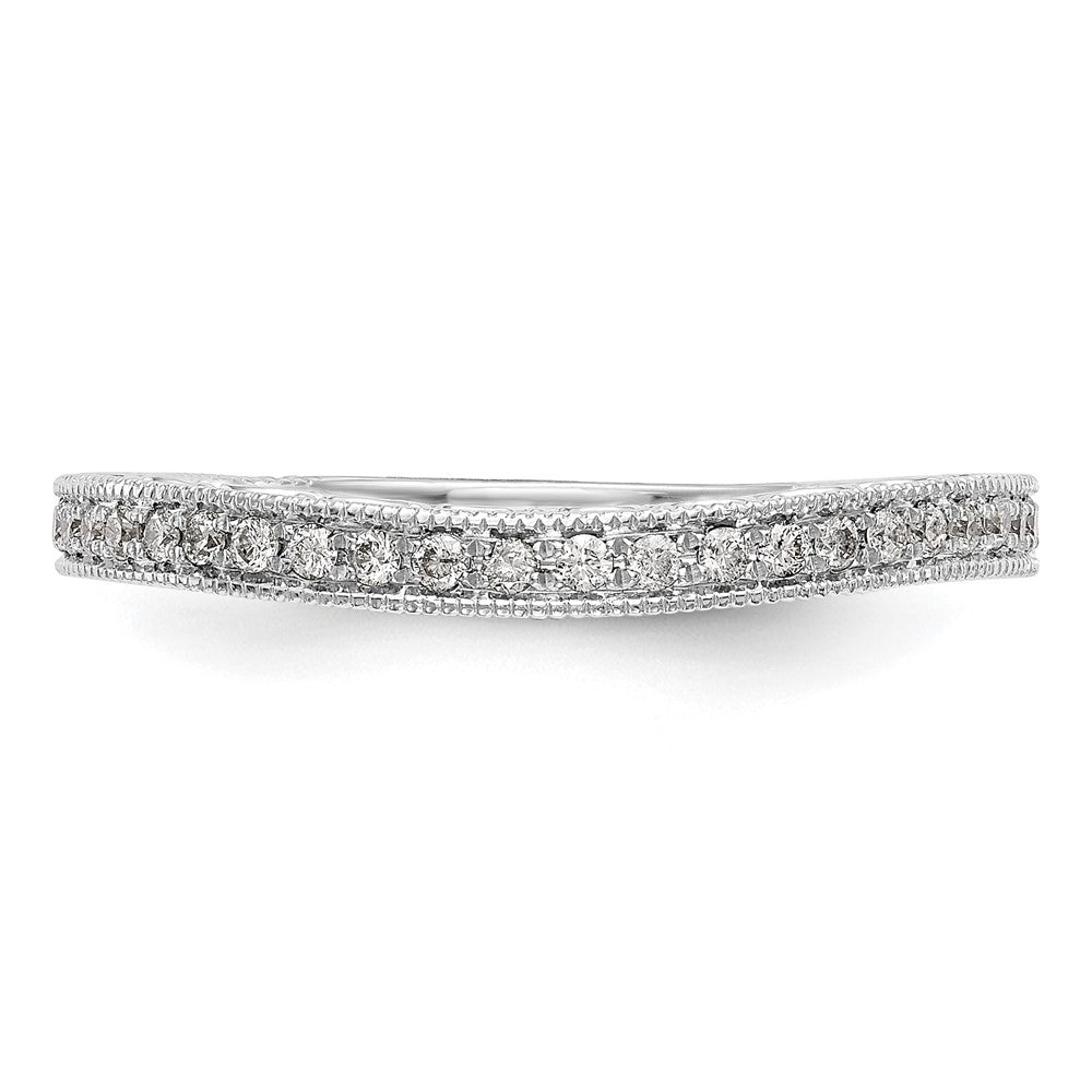 0.22ct. CZ Solid Real 14K White Gold Wedding Wedding Band Ring
