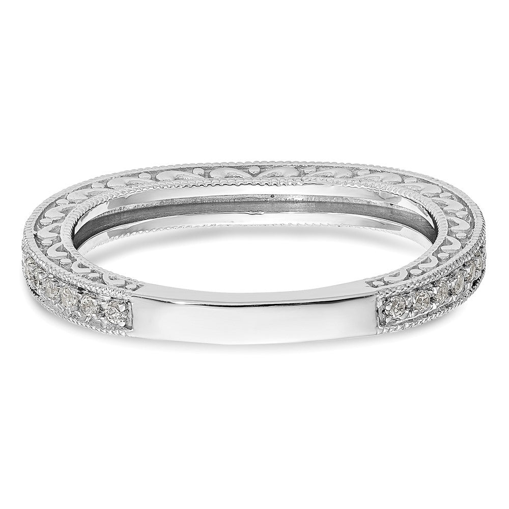 0.22ct. CZ Solid Real 14K White Gold Wedding Wedding Band Ring