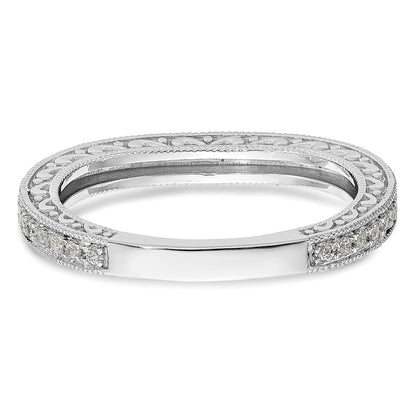 0.22ct. CZ Solid Real 14K White Gold Wedding Wedding Band Ring