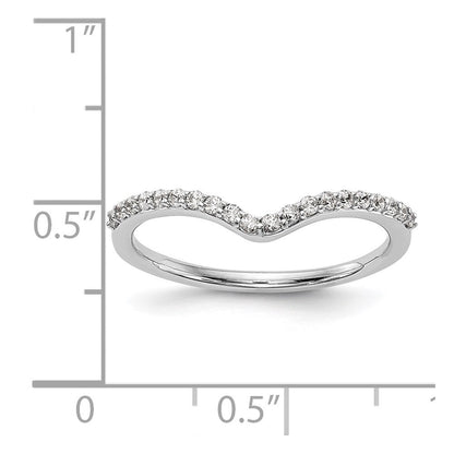 14K White Gold Real Diamond Wedding Band