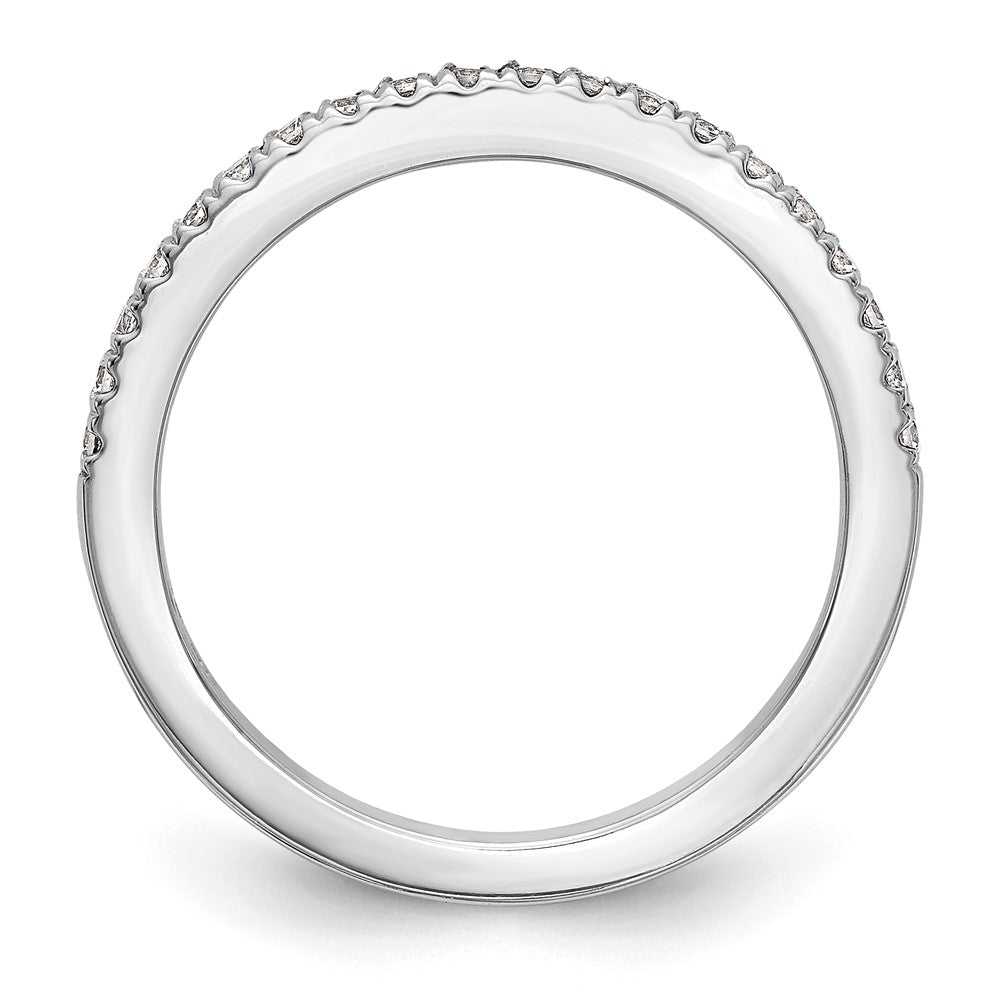14K White Gold Real Diamond Wedding Band