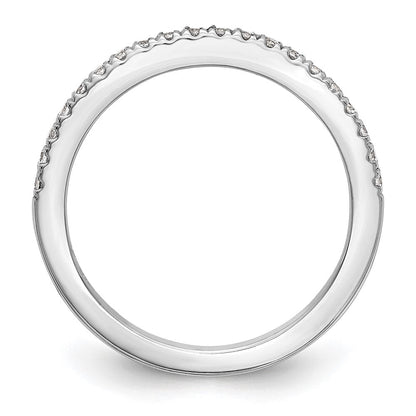 14K White Gold Real Diamond Wedding Band