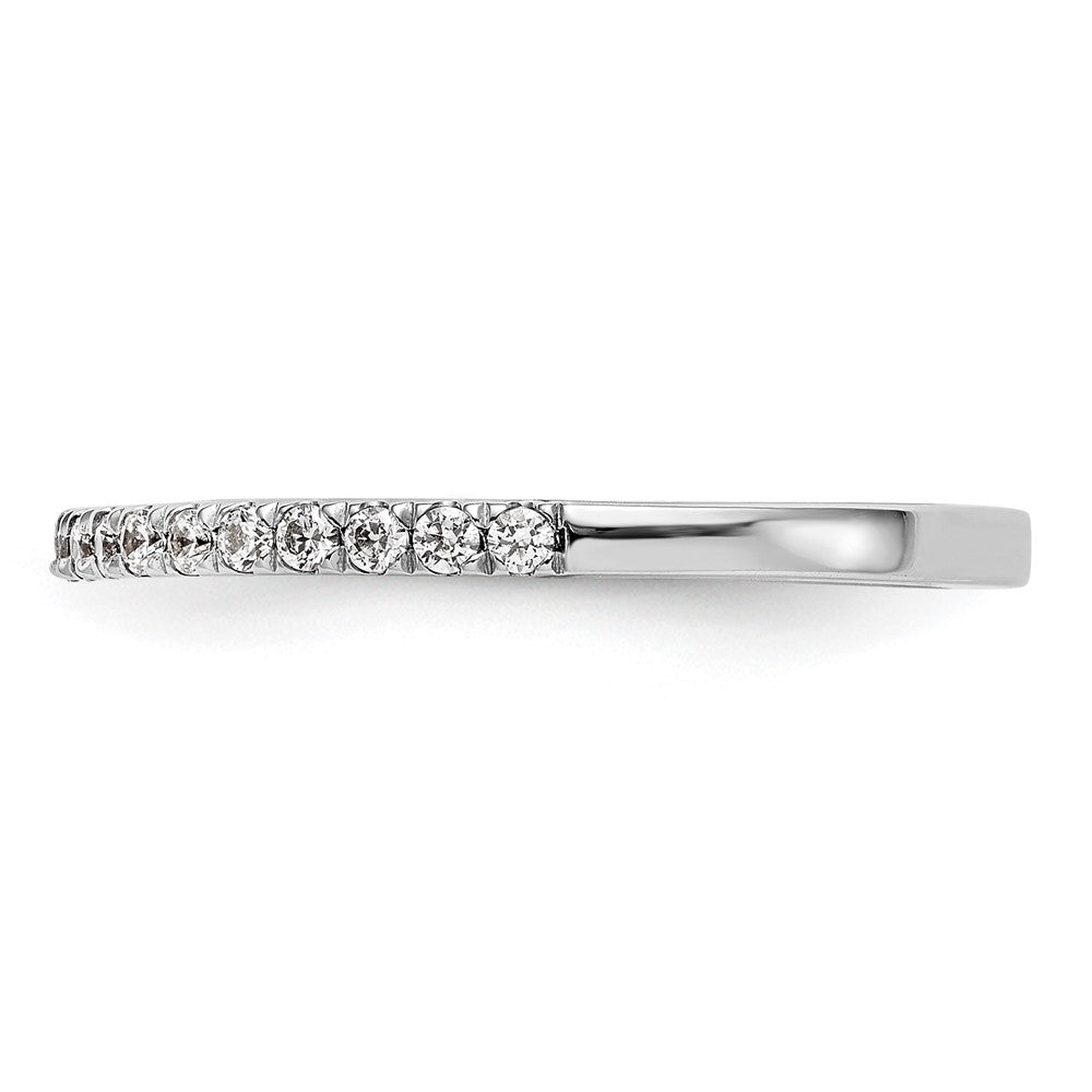 14K White Gold Real Diamond Wedding Band