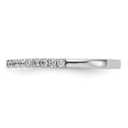 14K White Gold Real Diamond Wedding Band