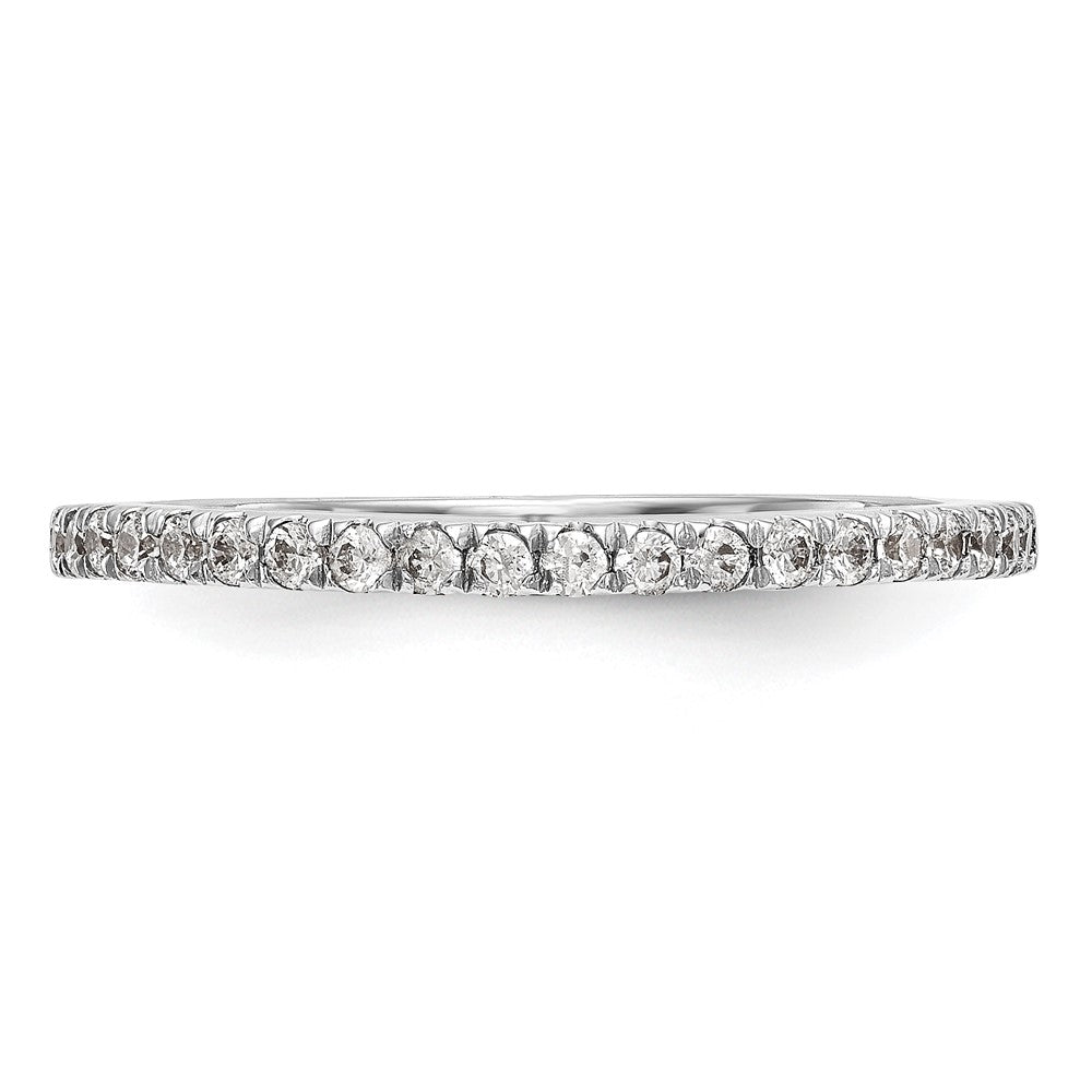 14K White Gold Real Diamond Wedding Band