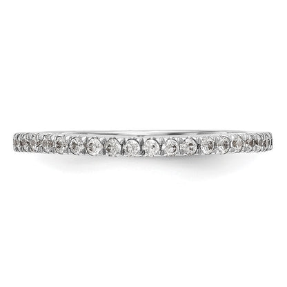 14K White Gold Real Diamond Wedding Band