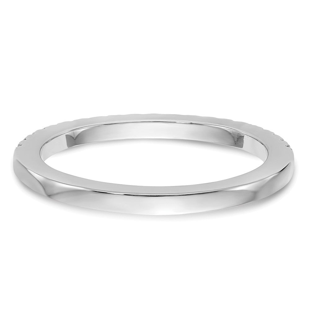 14K White Gold Real Diamond Wedding Band