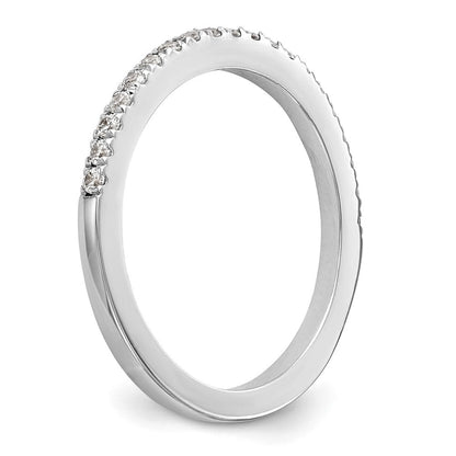 14K White Gold Real Diamond Wedding Band