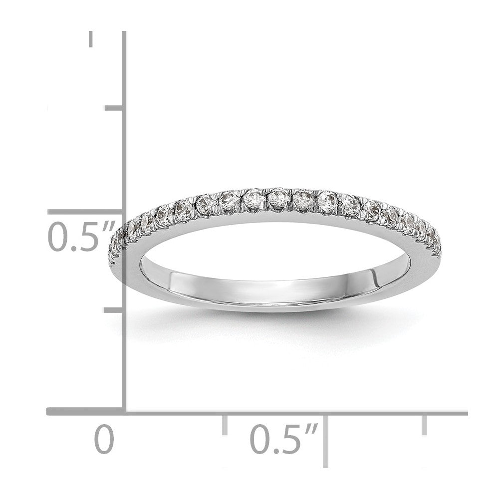 14K White Gold Real Diamond Wedding Band
