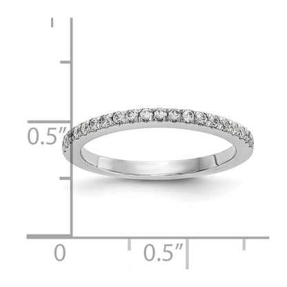 14K White Gold Real Diamond Wedding Band
