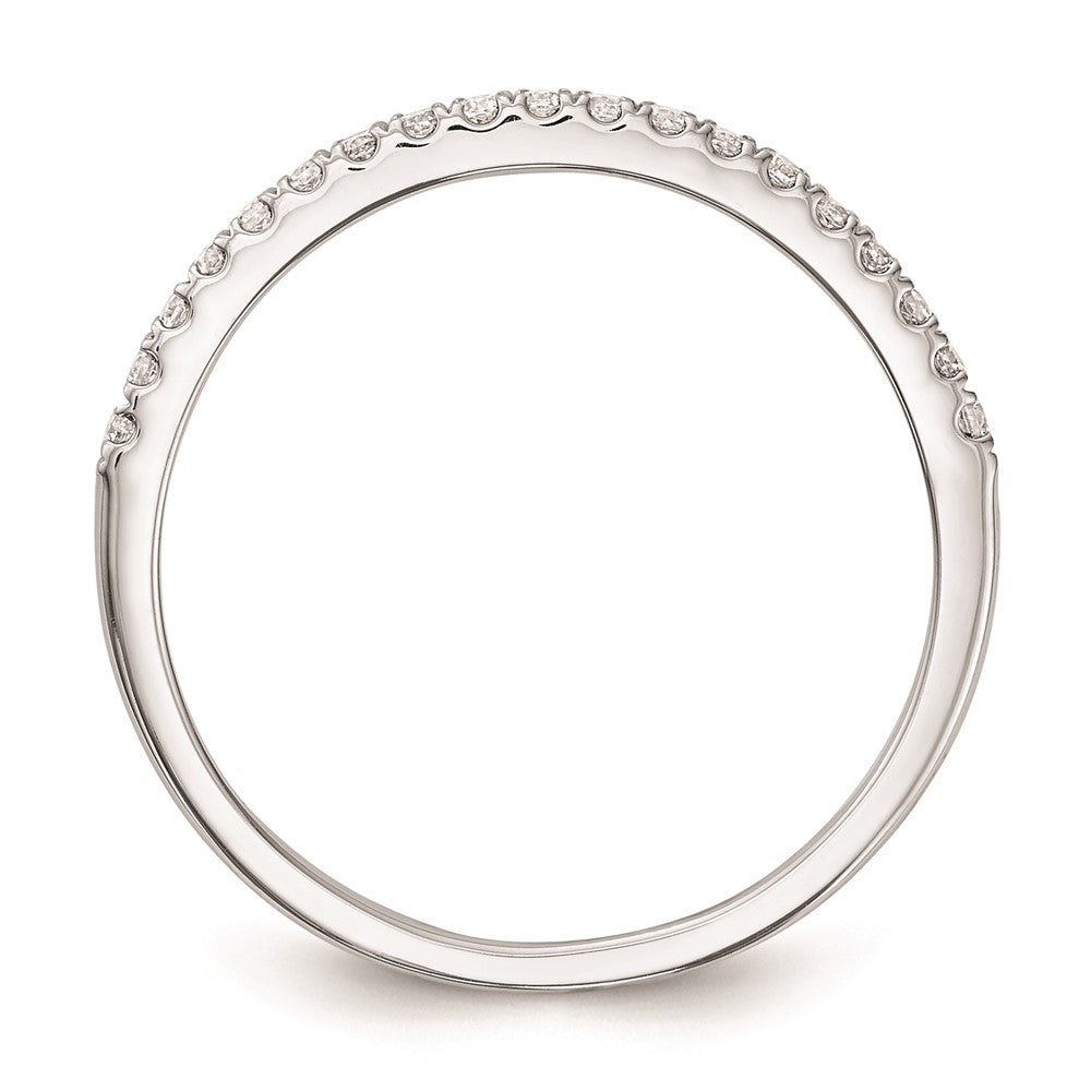 14K White Gold Real Diamond Wedding Band