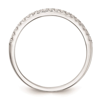 14K White Gold Real Diamond Wedding Band