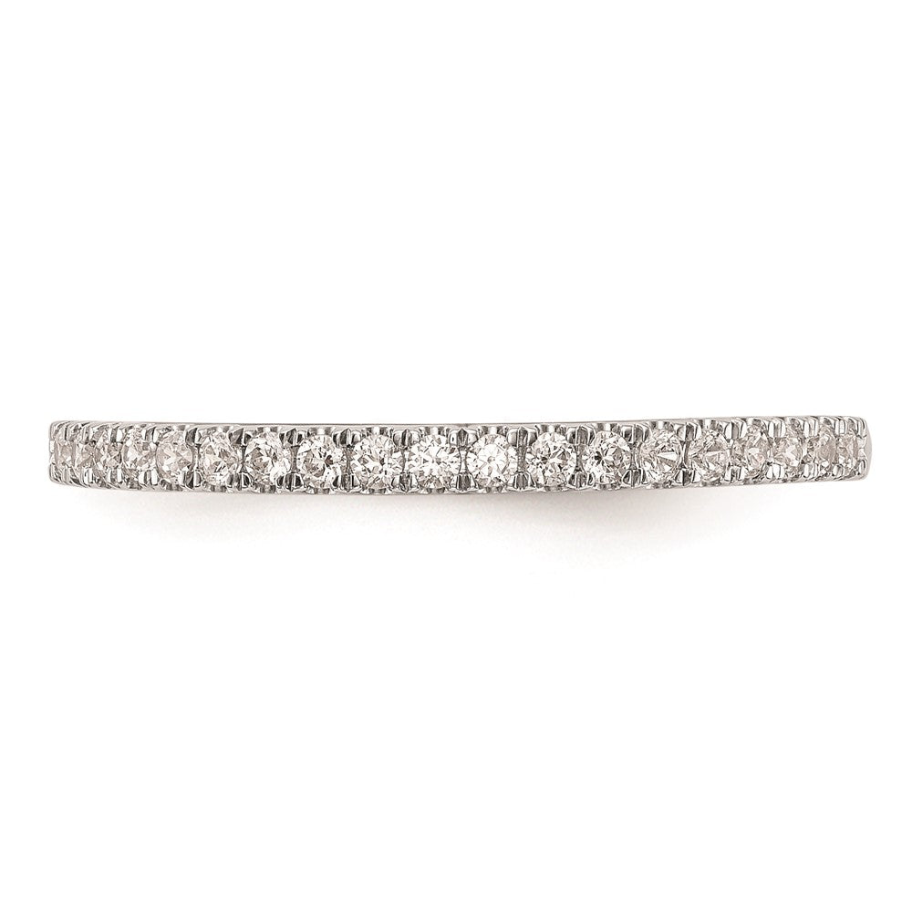 14K White Gold Real Diamond Wedding Band