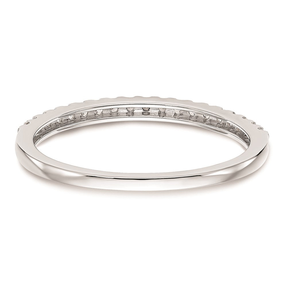 14K White Gold Real Diamond Wedding Band