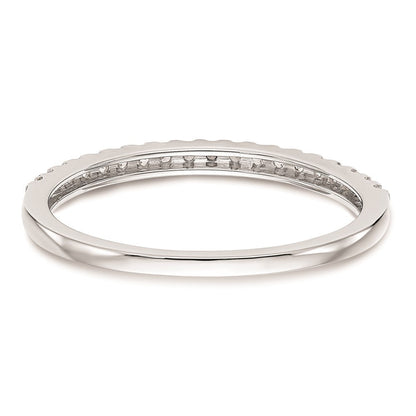 14K White Gold Real Diamond Wedding Band