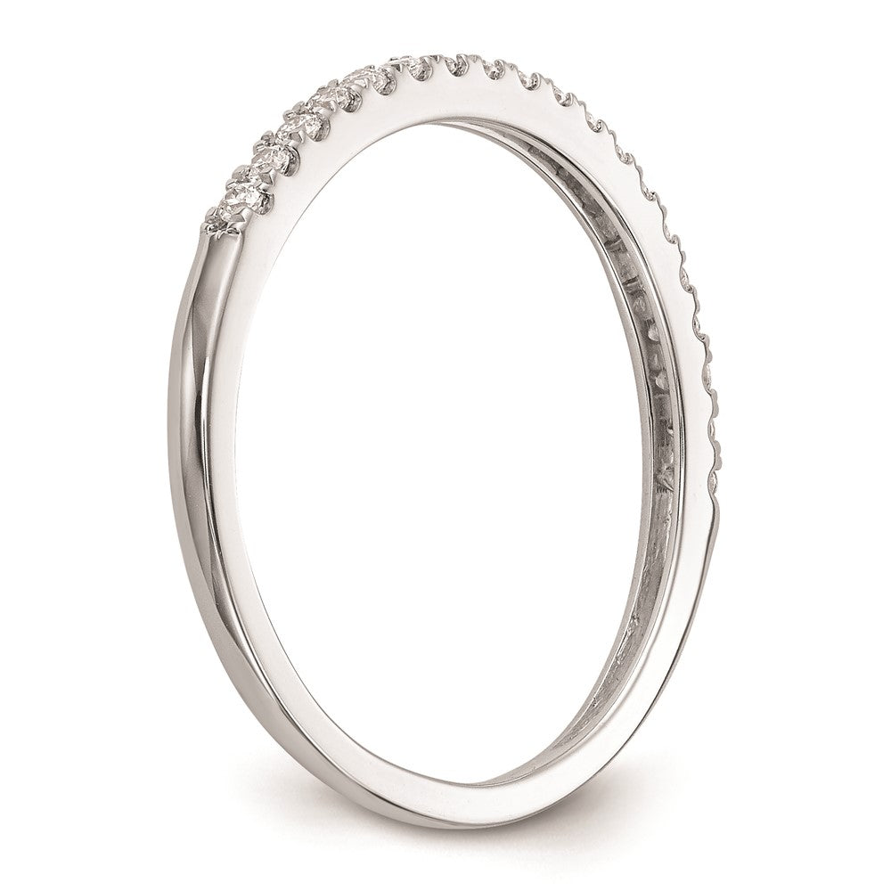 14K White Gold Real Diamond Wedding Band