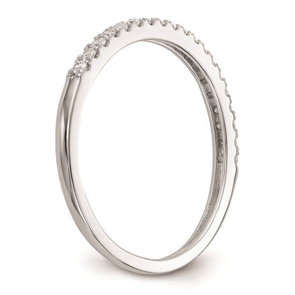 14K White Gold Real Diamond Wedding Band