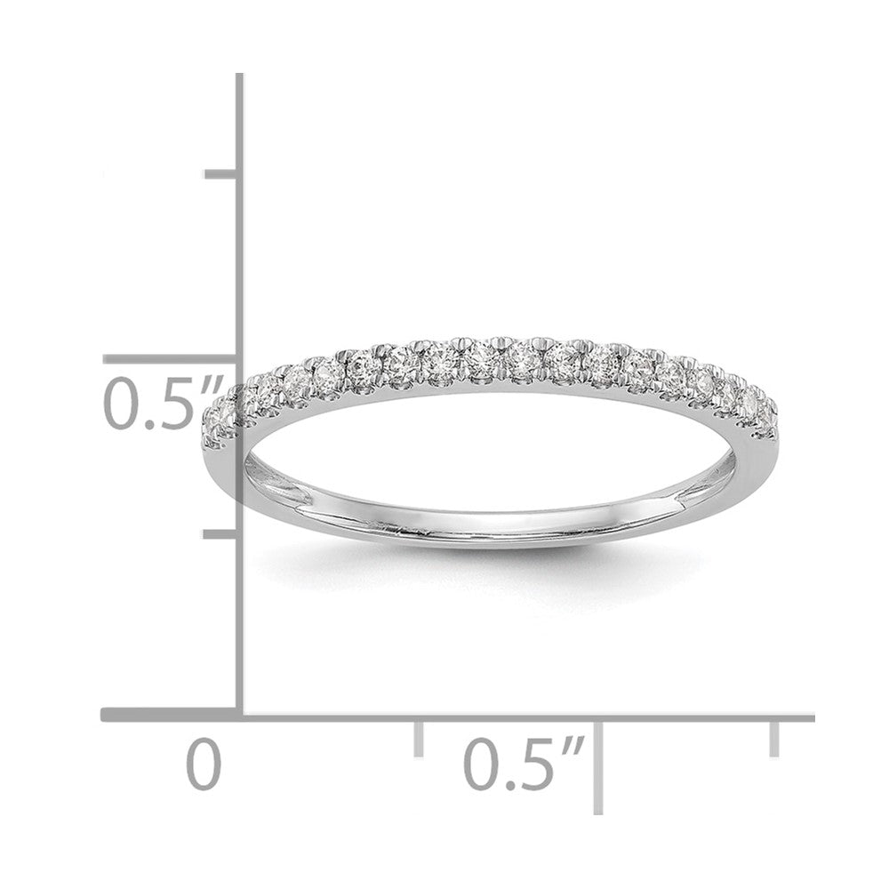 14K White Gold Real Diamond Wedding Band