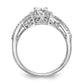 14k White Gold 3/4 Ct. Lab Grown Diamond VS/SI+ G+ Round Double Halo Engagement Ring