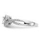 14k White Gold 3/4 Ct. Lab Grown Diamond VS/SI+ G+ Round Double Halo Engagement Ring