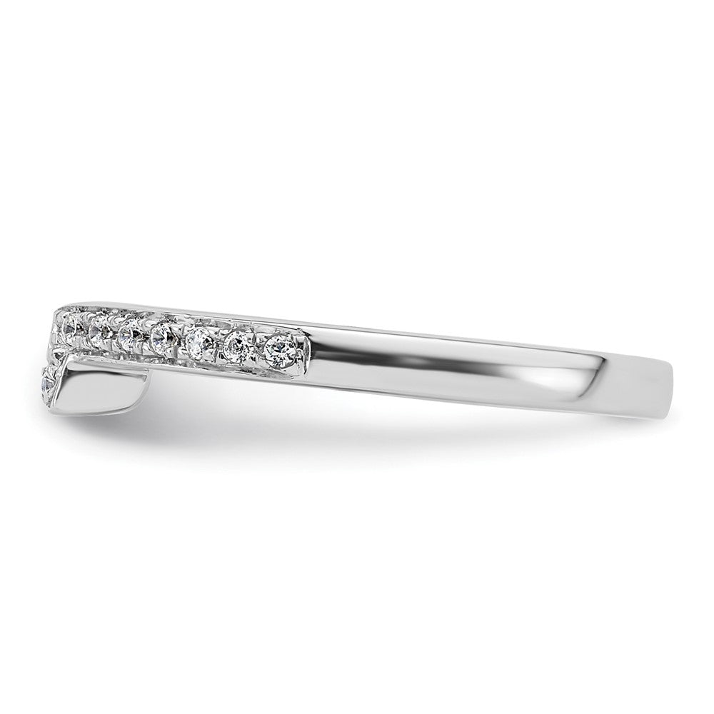 14K White Gold Real Diamond Wedding Band