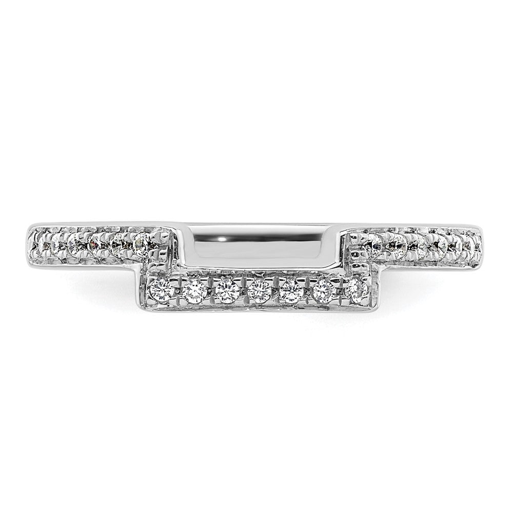 14K White Gold Real Diamond Wedding Band