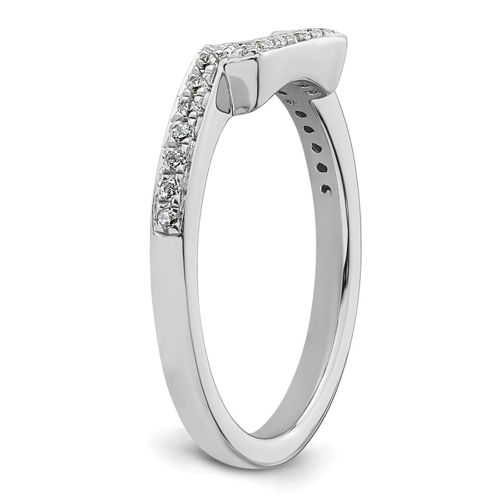 14K White Gold Real Diamond Wedding Band