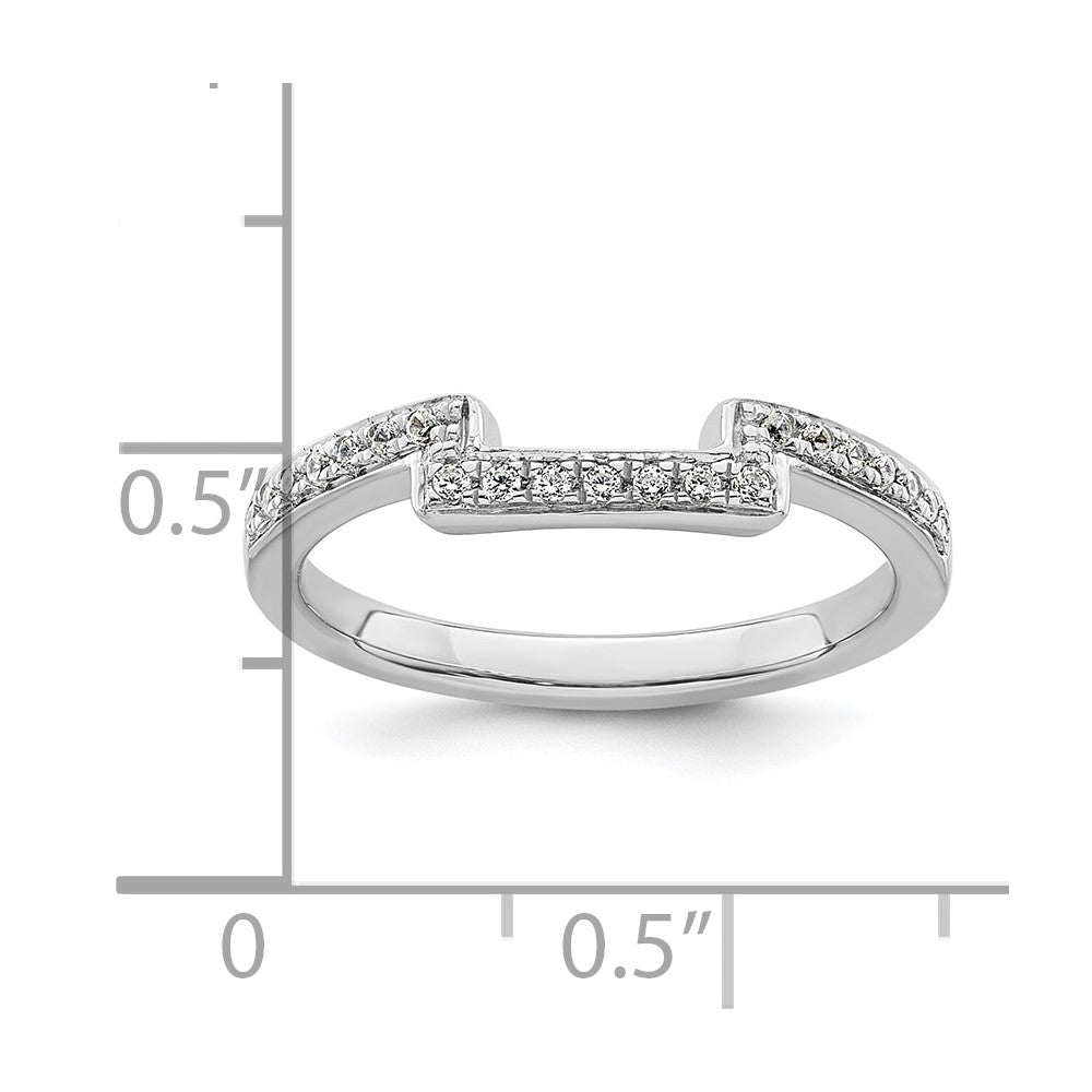 14K White Gold Real Diamond Wedding Band