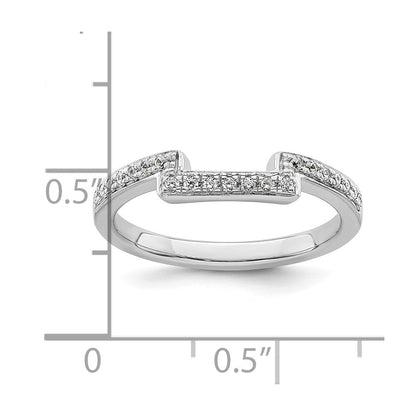 14K White Gold Real Diamond Wedding Band