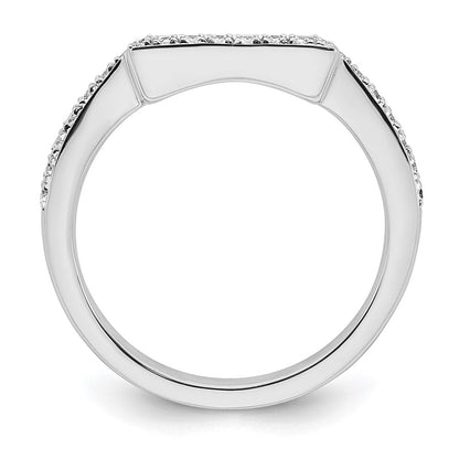 14K White Gold Real Diamond Wedding Band