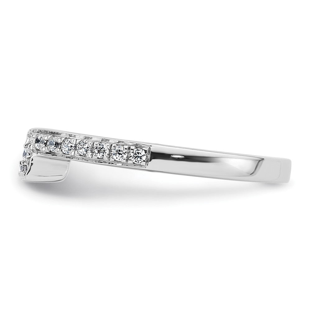 14K White Gold Real Diamond Wedding Band