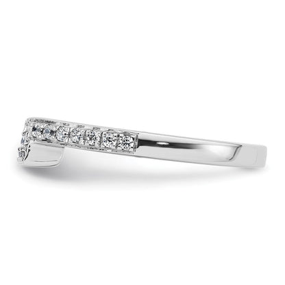 14K White Gold Real Diamond Wedding Band
