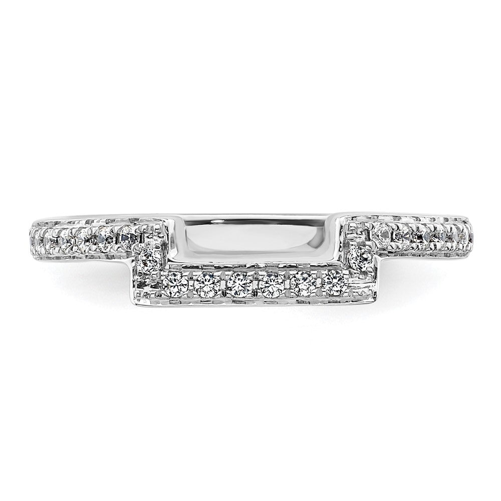 14K White Gold Real Diamond Wedding Band