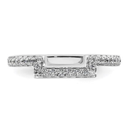14K White Gold Real Diamond Wedding Band