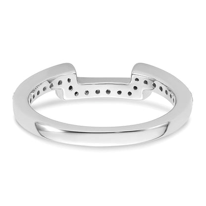14K White Gold Real Diamond Wedding Band