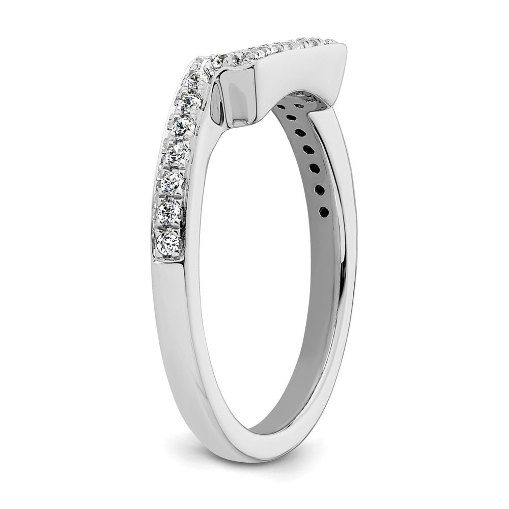 14K White Gold Real Diamond Wedding Band