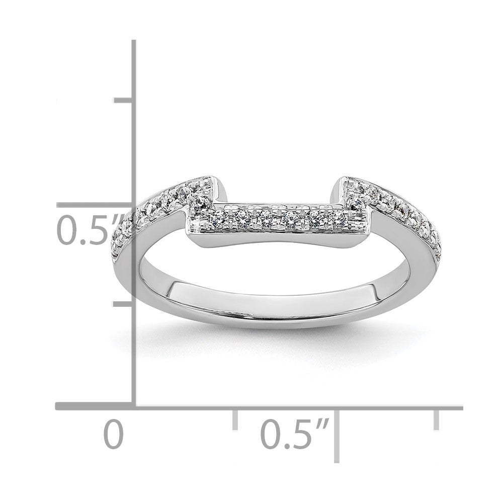 14K White Gold Real Diamond Wedding Band