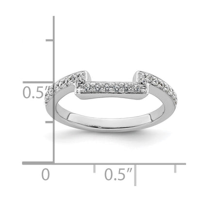 14K White Gold Real Diamond Wedding Band
