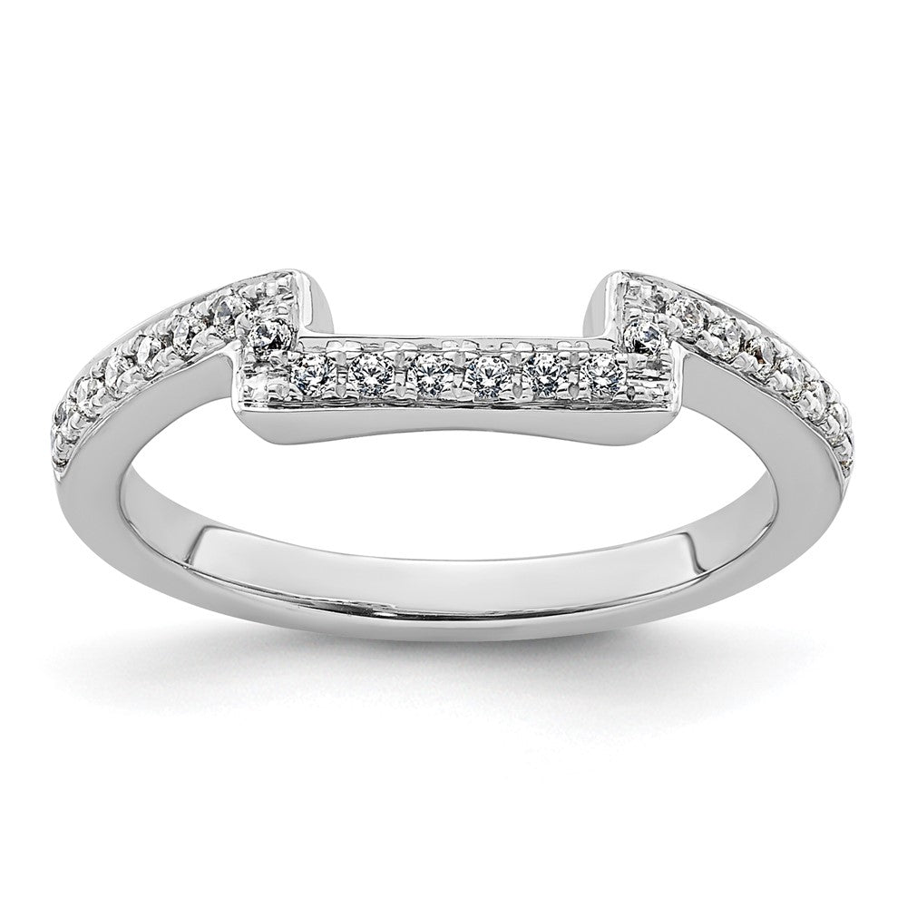 14K White Gold Real Diamond Wedding Band