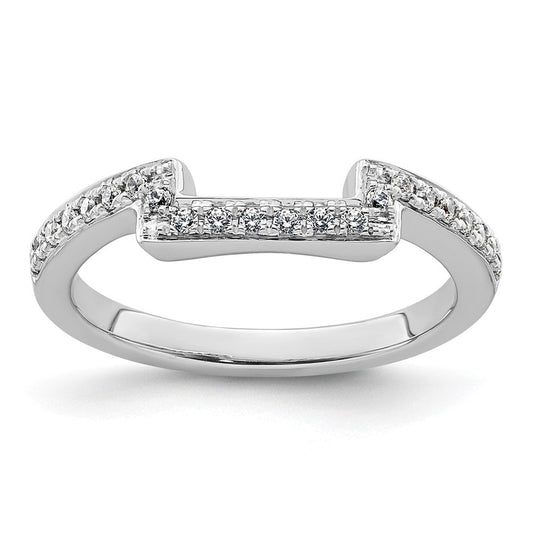 14K White Gold Real Diamond Wedding Band