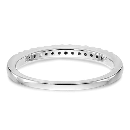 14K White Gold Real Diamond Wedding Band