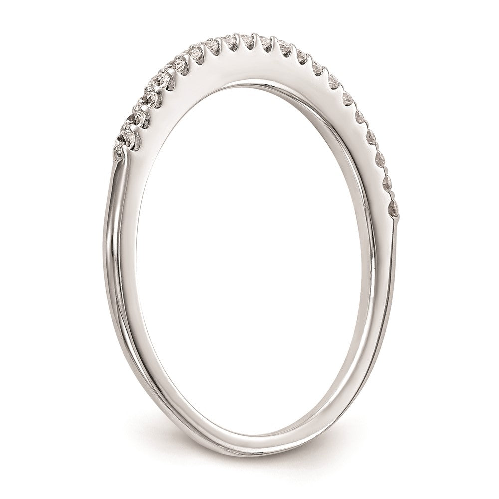 14K White Gold Real Diamond Wedding Band