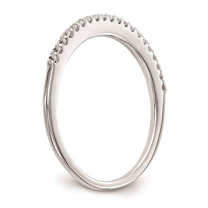 14K White Gold Real Diamond Wedding Band