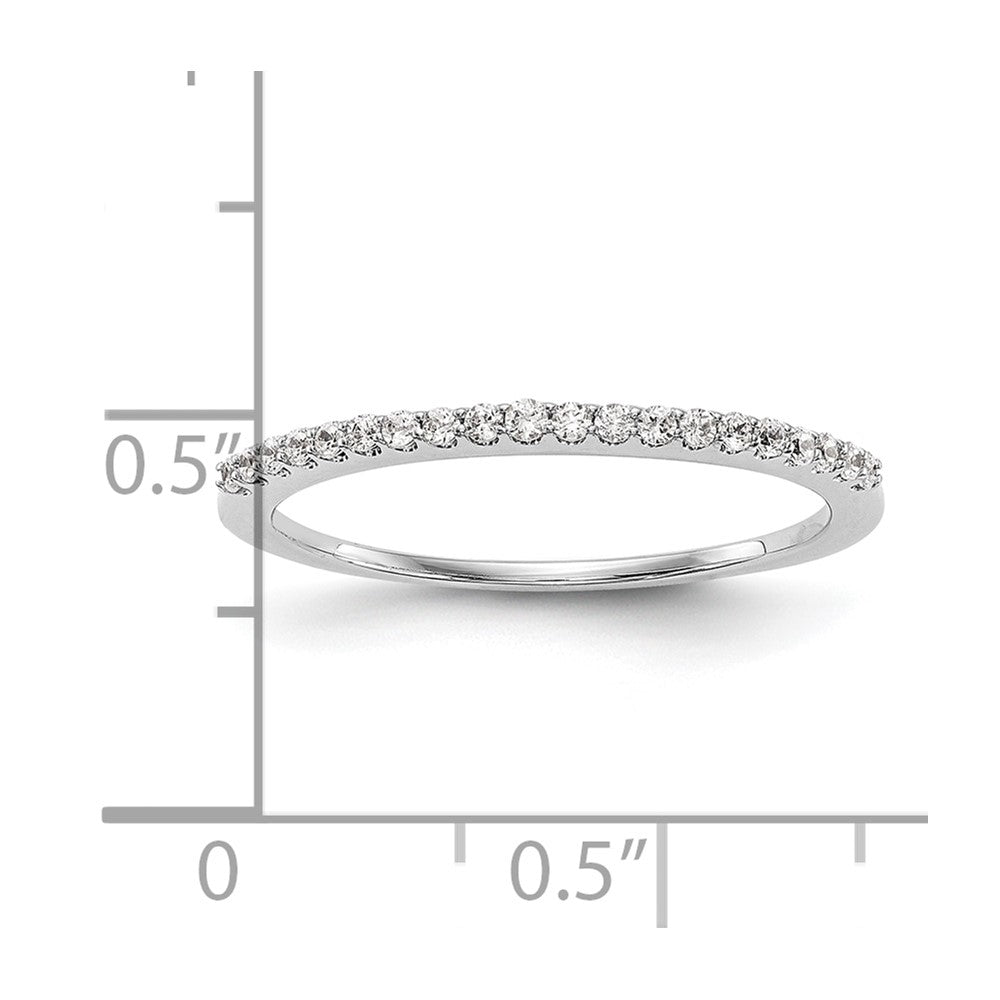 14K White Gold Real Diamond Wedding Band