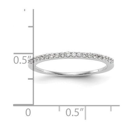14K White Gold Real Diamond Wedding Band