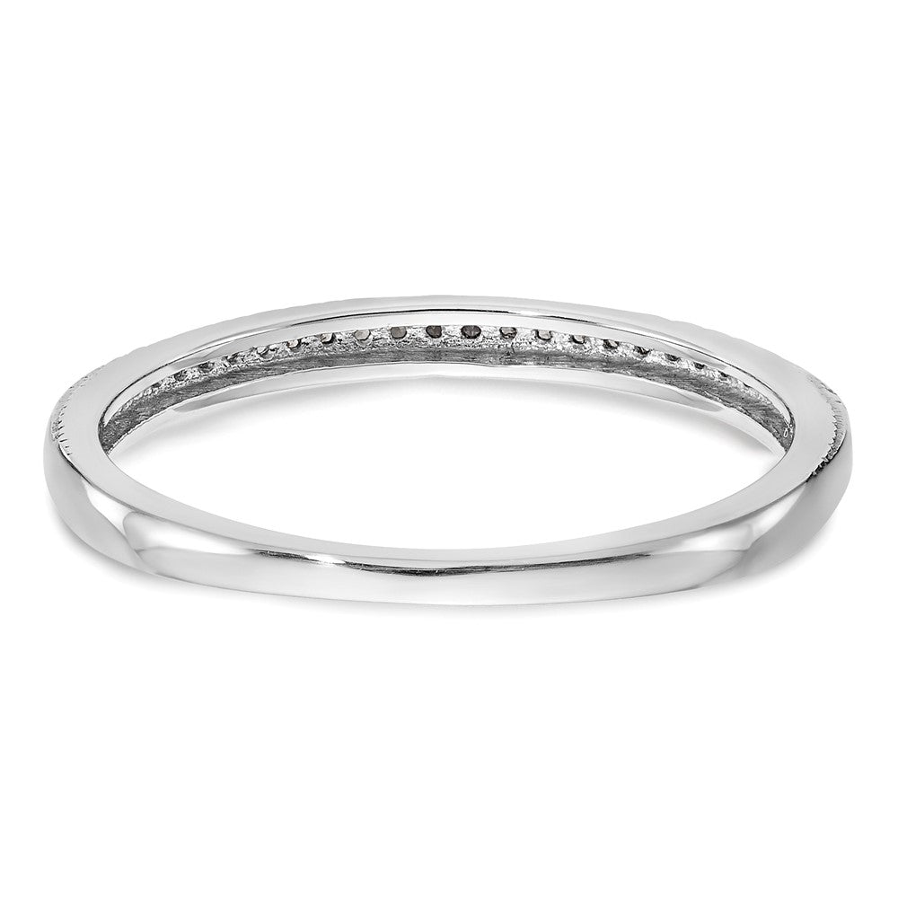 14K White Gold Real Diamond Wedding Band
