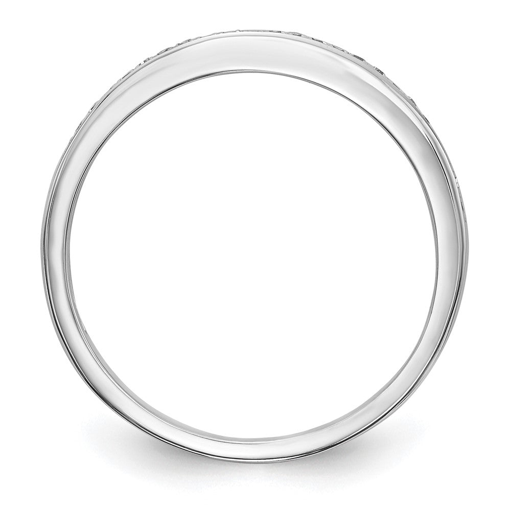 14k White Gold Real Diamond Set of 2 Wedding Bands