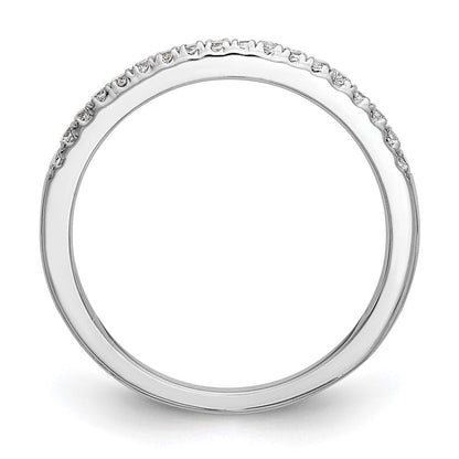 14K White Gold Real Diamond Wedding Band