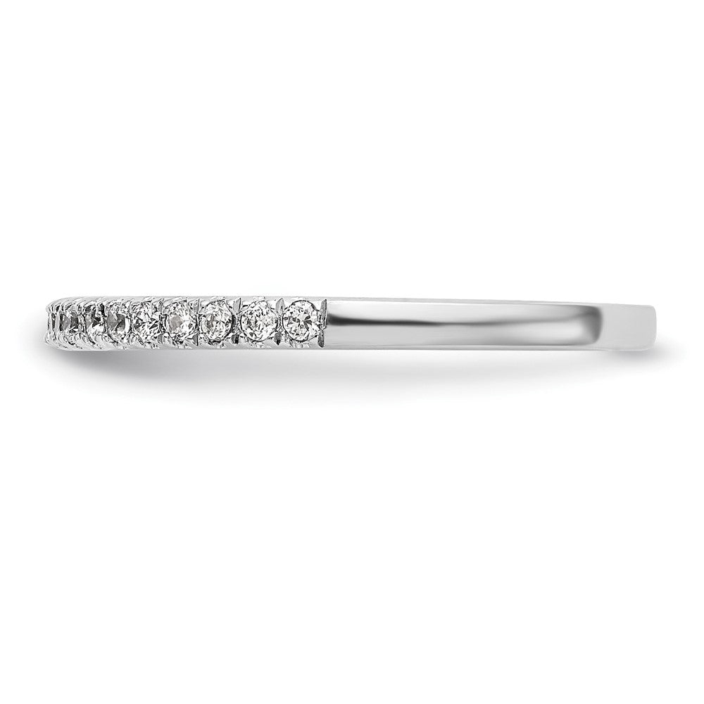 14K White Gold Real Diamond Wedding Band
